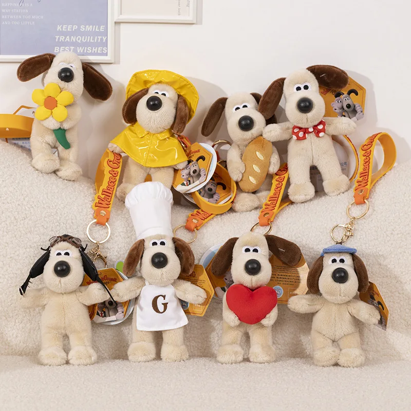 

Wallace and Gromit Plush Pendant Anime Dog Cartoon Puppy Kawaii Bag Pendant Key Chain Anime Cute Puppy Stuffed Dolls Kid Gift、