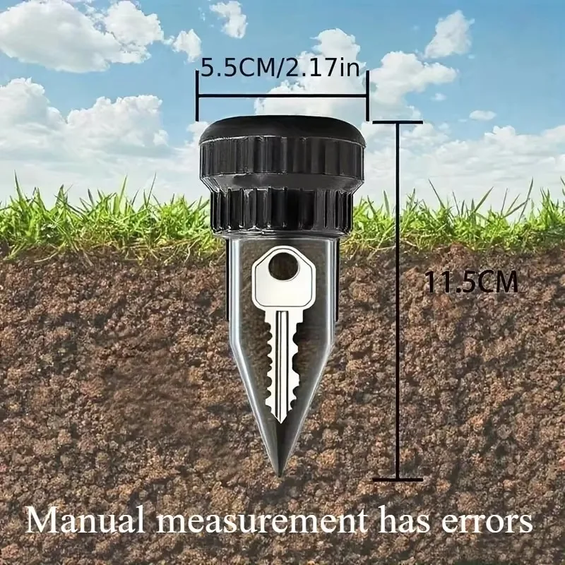 No Battery Needed, Durable Plastic for Outdoor Garden Security Garden Key Hider, Realistic Underground Watering Can Key Safe