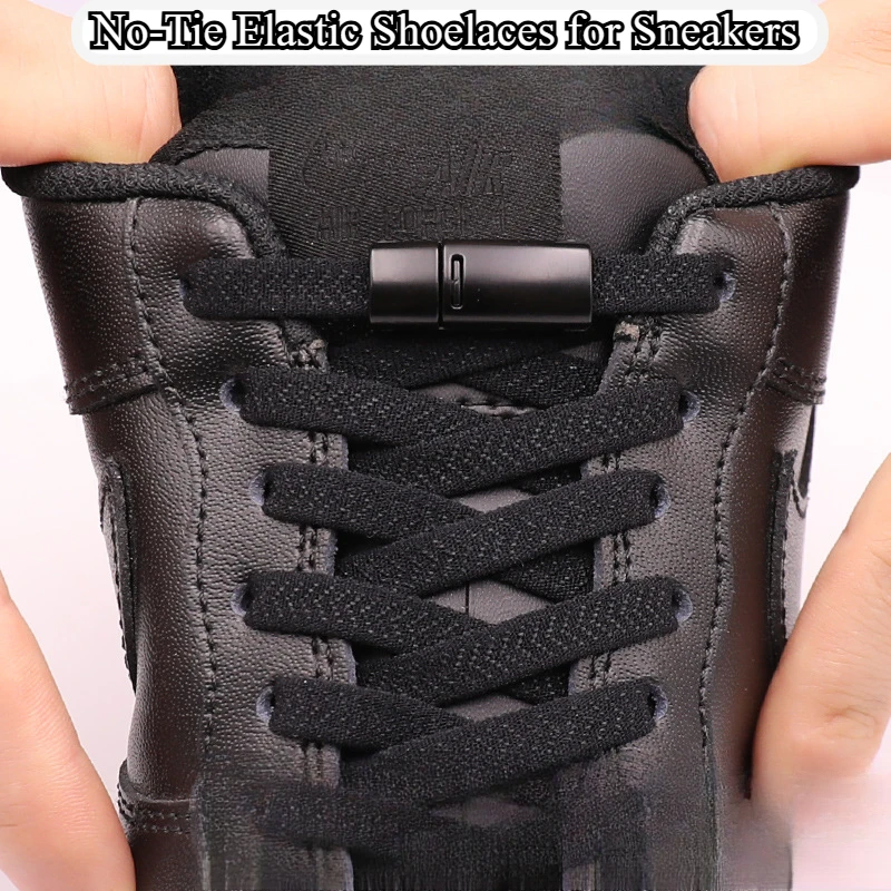 

1 Pair Magnetic Locking Elastic Shoelaces -No-Tie Quick Release Design for Kids&Adults Adjustable Quick On/Off Design Shoelaces