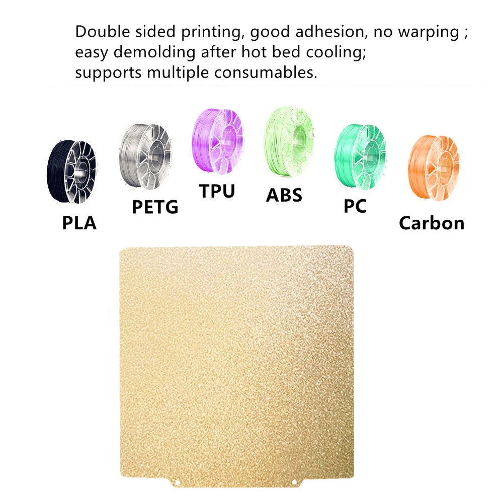 Magnetic PEI Sheet for Artillery Sidewinder X1/X2 Anet A8 Plus E12 CR10 QIDI Plus 4 310x310mm Heat Bed Double Sided Build Plate