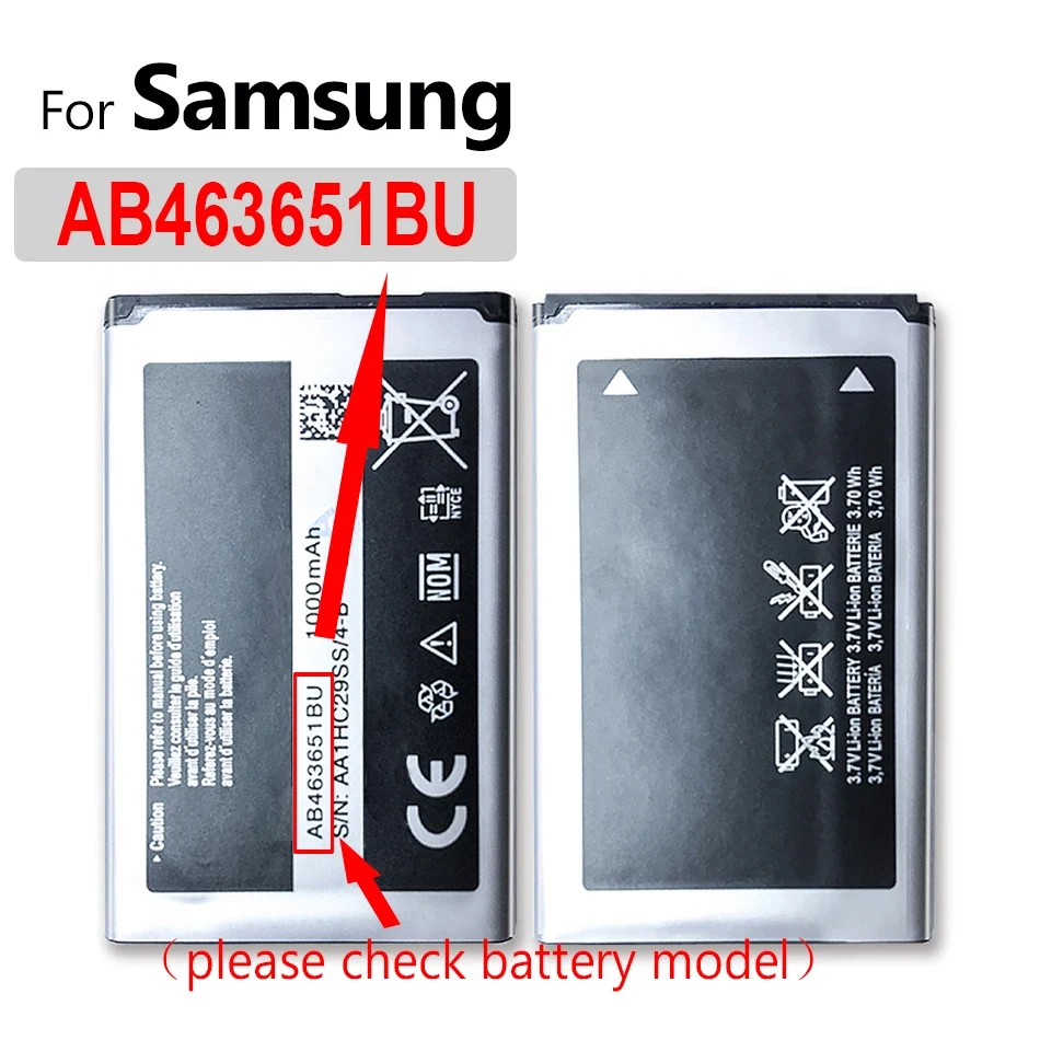 AB483640BU Battery For Samsung J600 J608 B3210 C3050 E740 E748 F110 F118 F619 G618 EB-BG530CBE EB-BJ120CBE EB494358VU B100AE