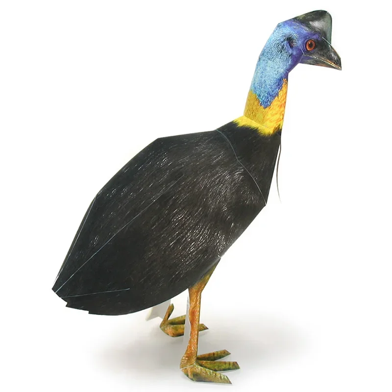 Southern Cassowary Origami Art Mini Cute 3D Paper Model Papercraft Realistic Animal DIY Kids Adult Handmade Craft Toys WE-007