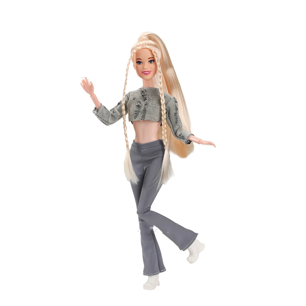 1/6 드레스업 인형 장난감 패셔너블하고 트렌디한 크로스드레싱 소녀 30cm 관절 가동 인형 풀세트 의상 포함 생일 선물