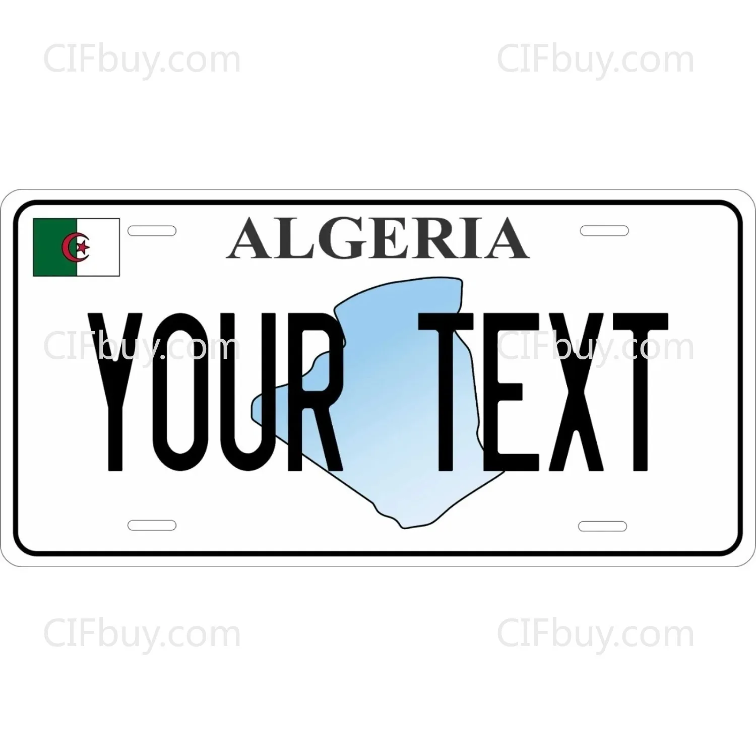 Algeria Map Vintage Metal Tin Sign, Waterproof Dustproof Retro Plaque for Home Bar Man Cave Wall Decor