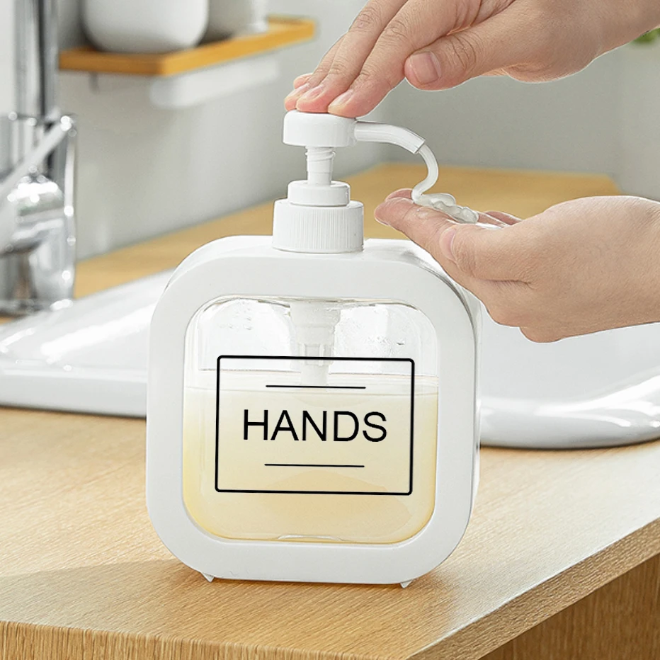 Home Liquid Soap Dispenser Shampoo Hand Soap Laundry Liquid Sub Bottling Press Type Bathroom Shower Gel Bottle 300/500ML