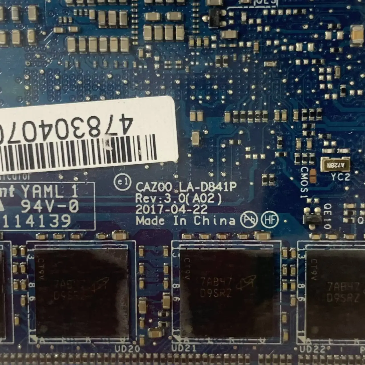 

CN-0HKC5T 0HKC5T HKC5T For DELL 9360 Laptop Motherboard CAZ00 LA-D841P With SR2ZW I3-7100U CPU 100% Full Tested Working Well