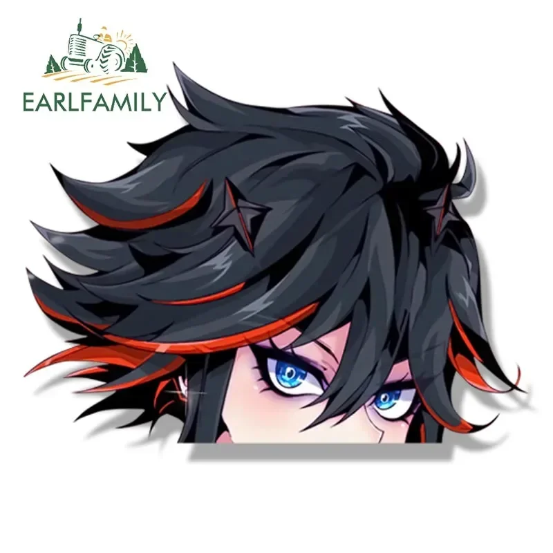EARLFAMILY Gothic Matoi Ryuuko Car Sticker Janpan Anime KILL La KILL Sketch Waifu Decal JDM Cartoon Peeker Girl Fanart Stickers view 3