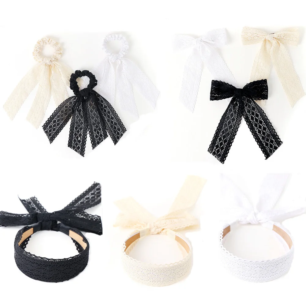 A20 NEW spring and summer Lace bow hairband elegant hairband accessories elegant headband  scruchy