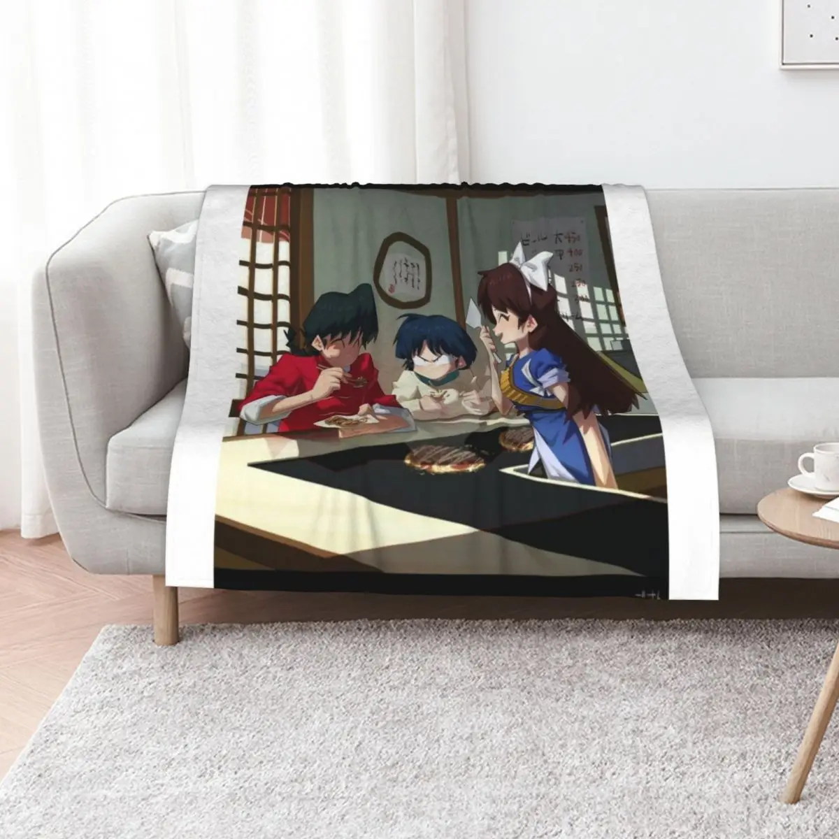Ranma 1/2 Throw Blanket Bed linens Shaggy Thin Softest cosplay anime Plaid on the sofa Blankets