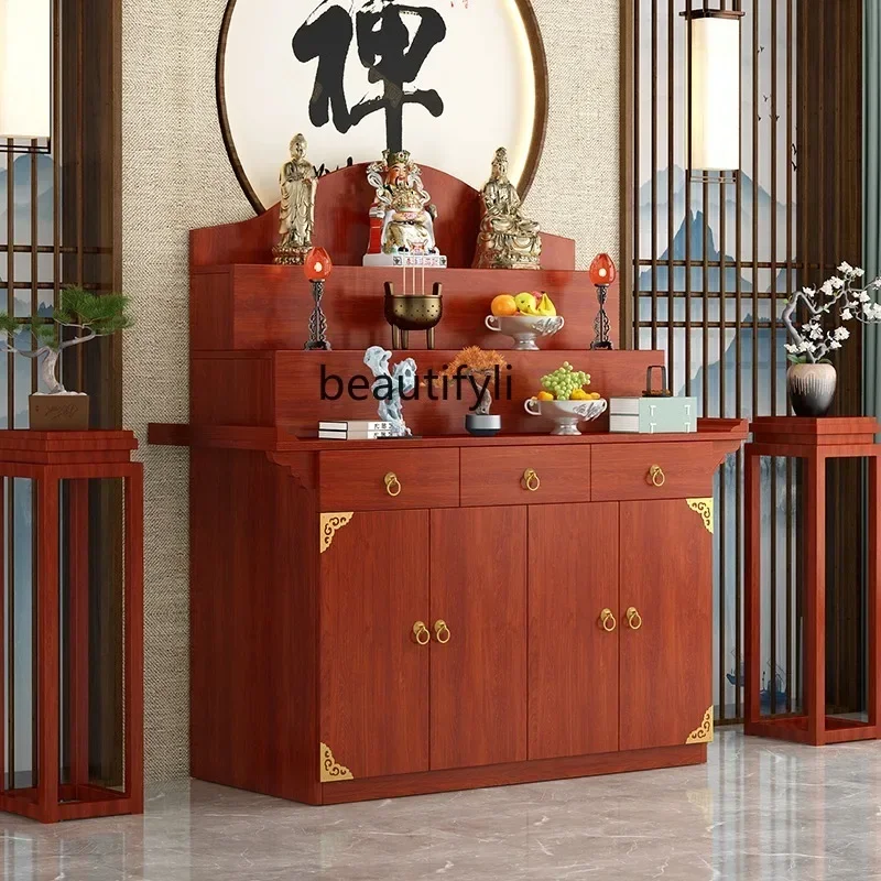 Yj7 Buddha Niche Altar Buddha Shrine Modern Altar Buddha Table Tibetan Ladder A…