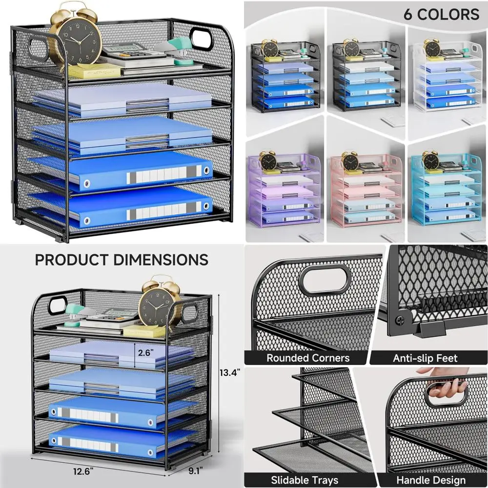 

paper organizer for desk accessories & workspace 5 tier organizers organizer with handle letter tray mesh paper sorter desk orga