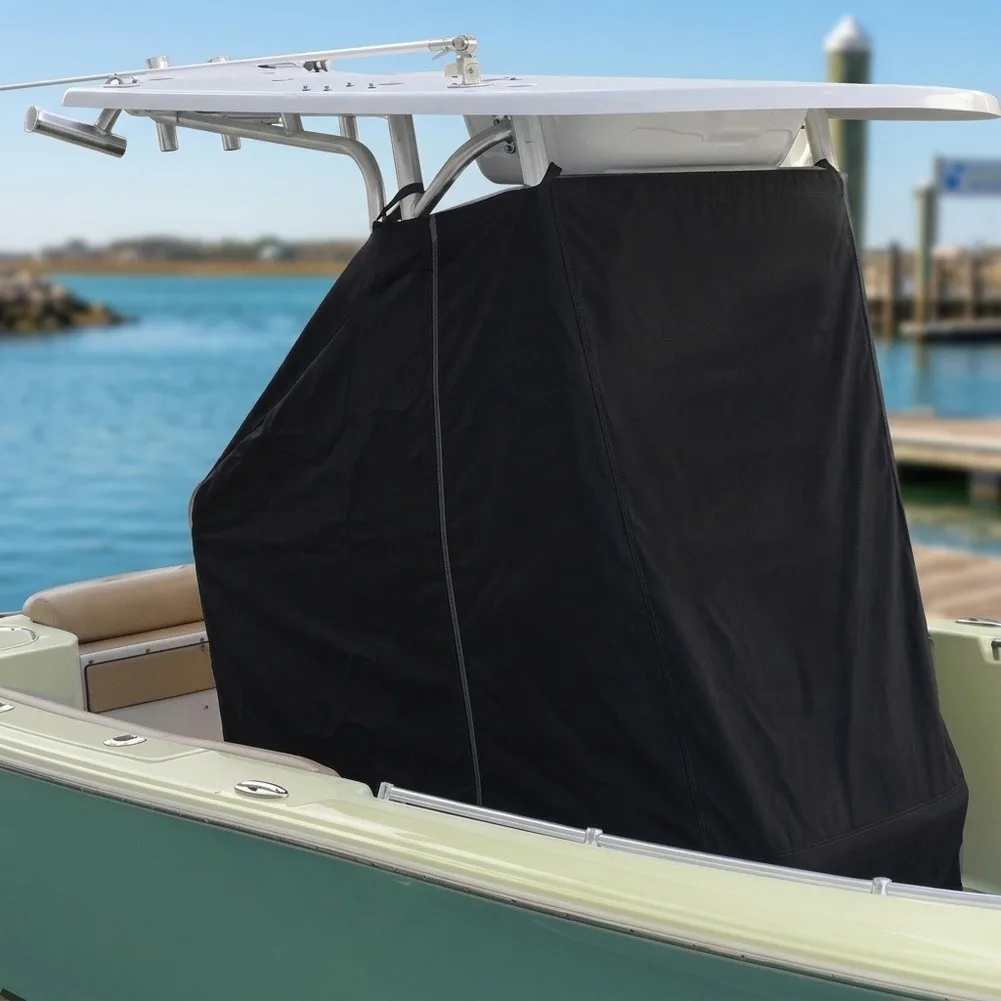All-weather Marine Console Cover Cover Zippered for helm Shield As Shown Boat Console Cover Elasticized Bands Outdoor Boat