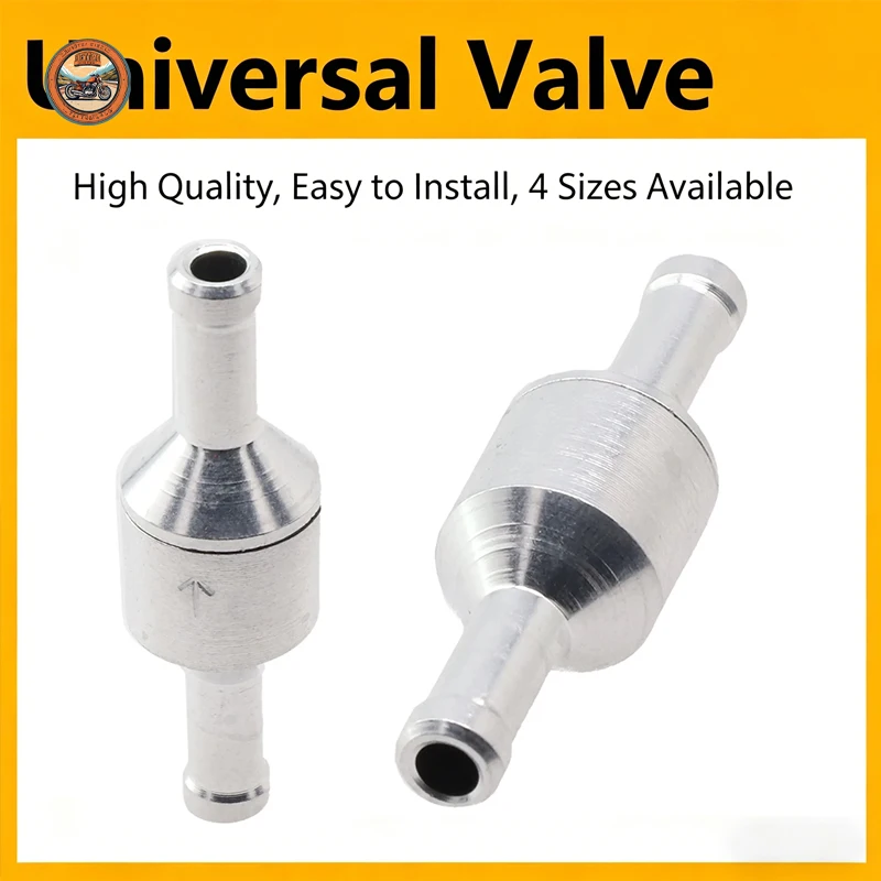 Mini Aluminum Alloy Fuel Pipe One-Way Check Valve Fuel Pipe Quick Connect Anti Backflow Valve For Car Ship Motorcycle 6MM-12MM