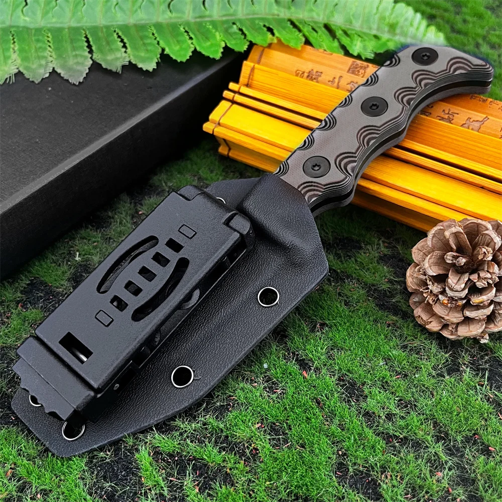 عالية الجودة التكتيكية شفرة مثبتة سكين 7Cr13MoV شفرة فولاذية G10 مقبض البرية بقاء أداة متعددة تشمل غمد #5