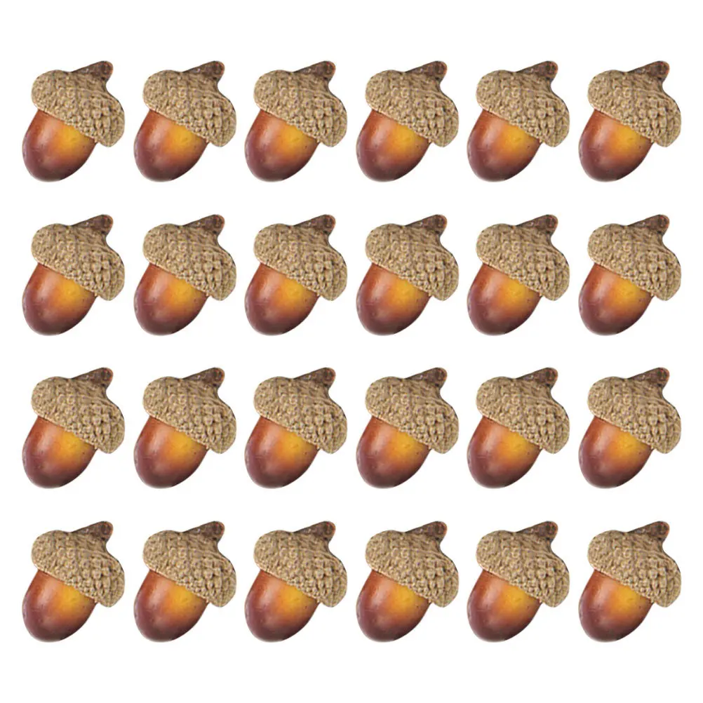 

100Pcs Faux Acorns Small Realistic Artificial Decoration DIY Christmas Fall Crafts Vase Filler Festive Home Ornaments