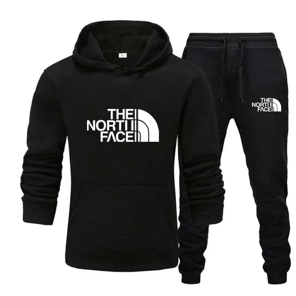 

New autumn and winter men's long-sleeved sweatshirt and pants two-piece set, outdoor jogging pullover men's sportswear set