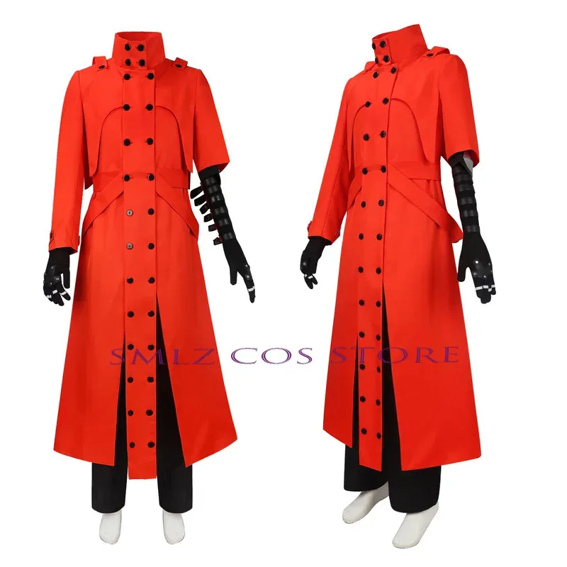 

New Style Vash Cosplay Anime Vash The Stampede Cosplay TV Trigun Costume Red Uniform Suit Halloween Party Outfits for Men