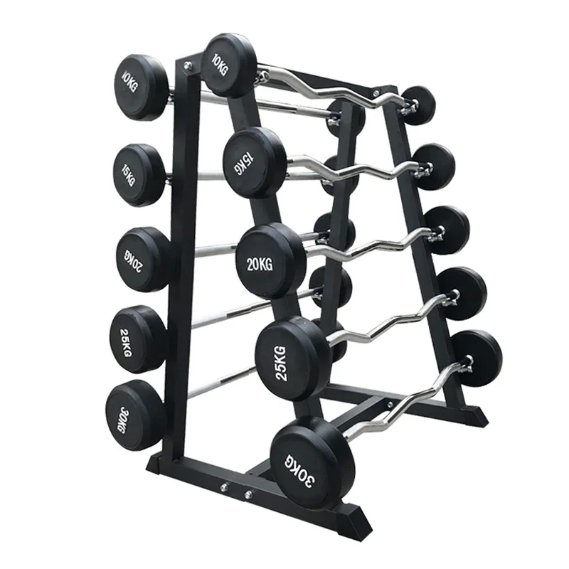 Custom Logo Black King Kong PTC-A1041 Gym Exercise Set Integrated Fixed Weightlifting Barbell-Straight Bar Curved Bar