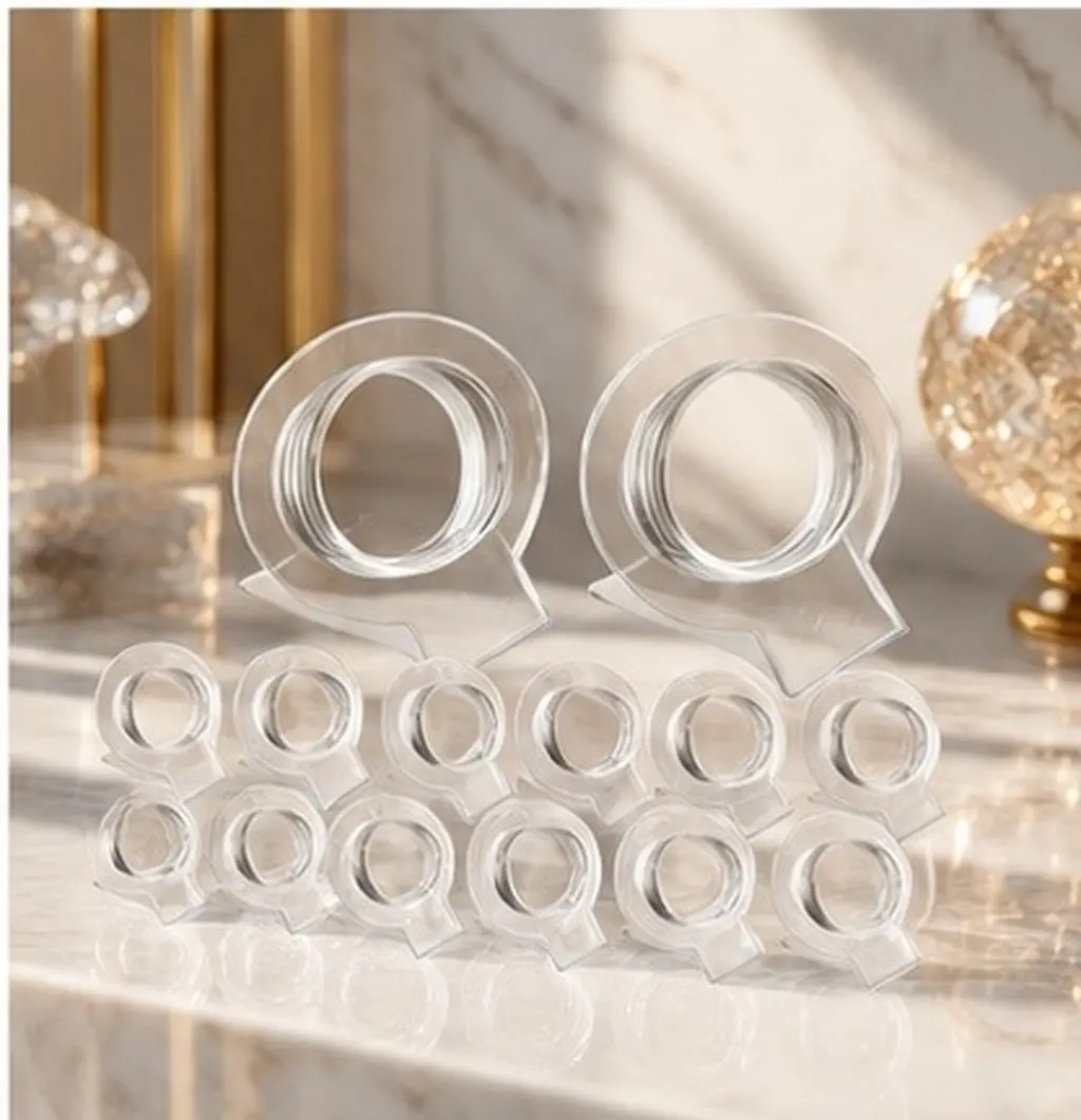 12Pcs Transparent Acrylic Bracelet Display Stand Slanted Jewelry Organizer Rack Clear Bangle Holder for Vendor Exhibition