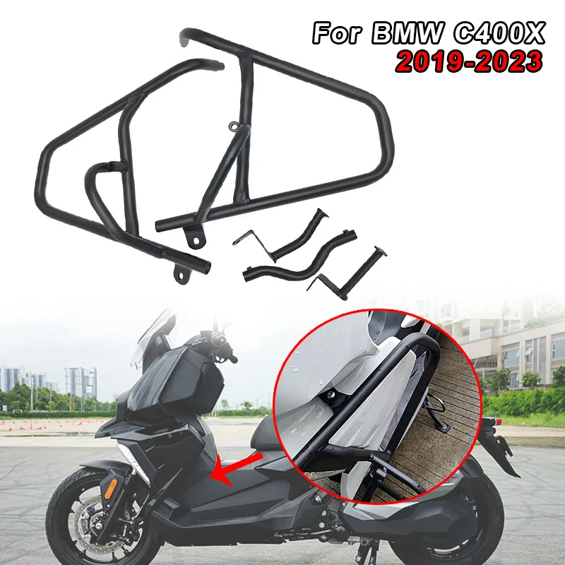 C400X New Motorcycle Crash Bar Hignway Engine Guard Stunt Cage Bumper Front Side Frame Protector For BMW C 400X C400 X 2019-2023