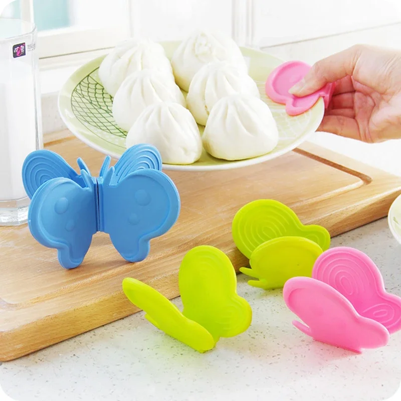 1 pz piatti da cucina forno in Silicone guanto da dito isolato termicamente carino cottura a microonde Gripper antiscivolo presina utensili da cucina