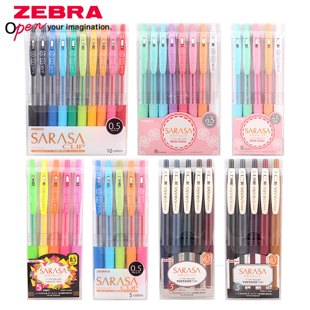 Japan ZEBRA Gel Pen Set JJ15 Ballpoint Pen Color 0.4mm 0.5mm Student Painting Writing Kids School Supplies Office Stationery