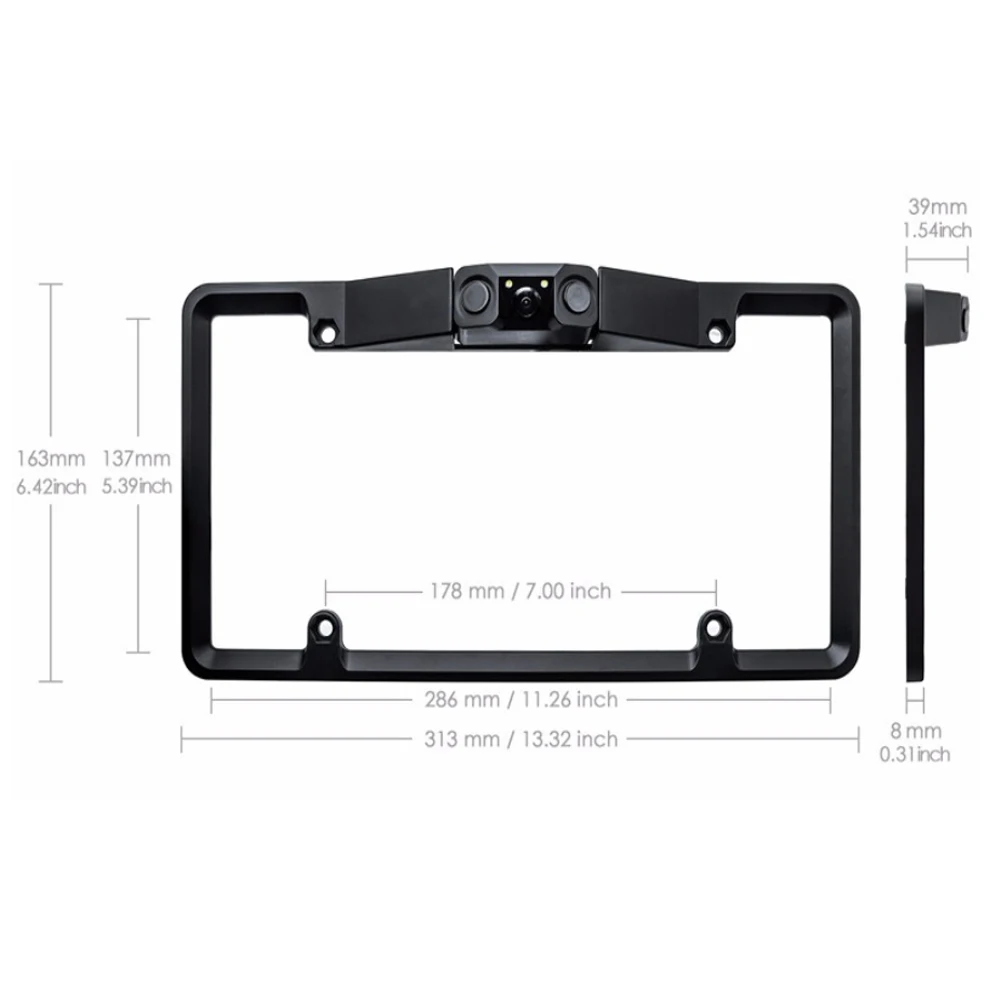 3-in-1 Rearview Camera System Rearview Audio-Visual System with Smart Radar Camera No Drilling Required)