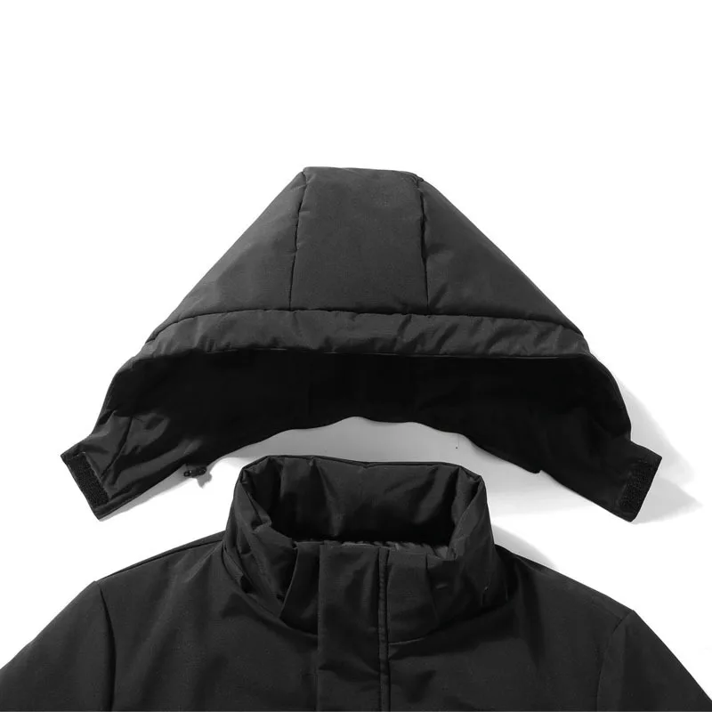 Mùa Đông Parkas Áo Khoác Nam Trắng Vịt Xuống Parkas Áo Khoác Gió Chống Thấm Nước Có Mũ Dày Ấm Áp Xuống Áo Khoác Áo Liền Quần Nam Áo Khoác Mùa Đông