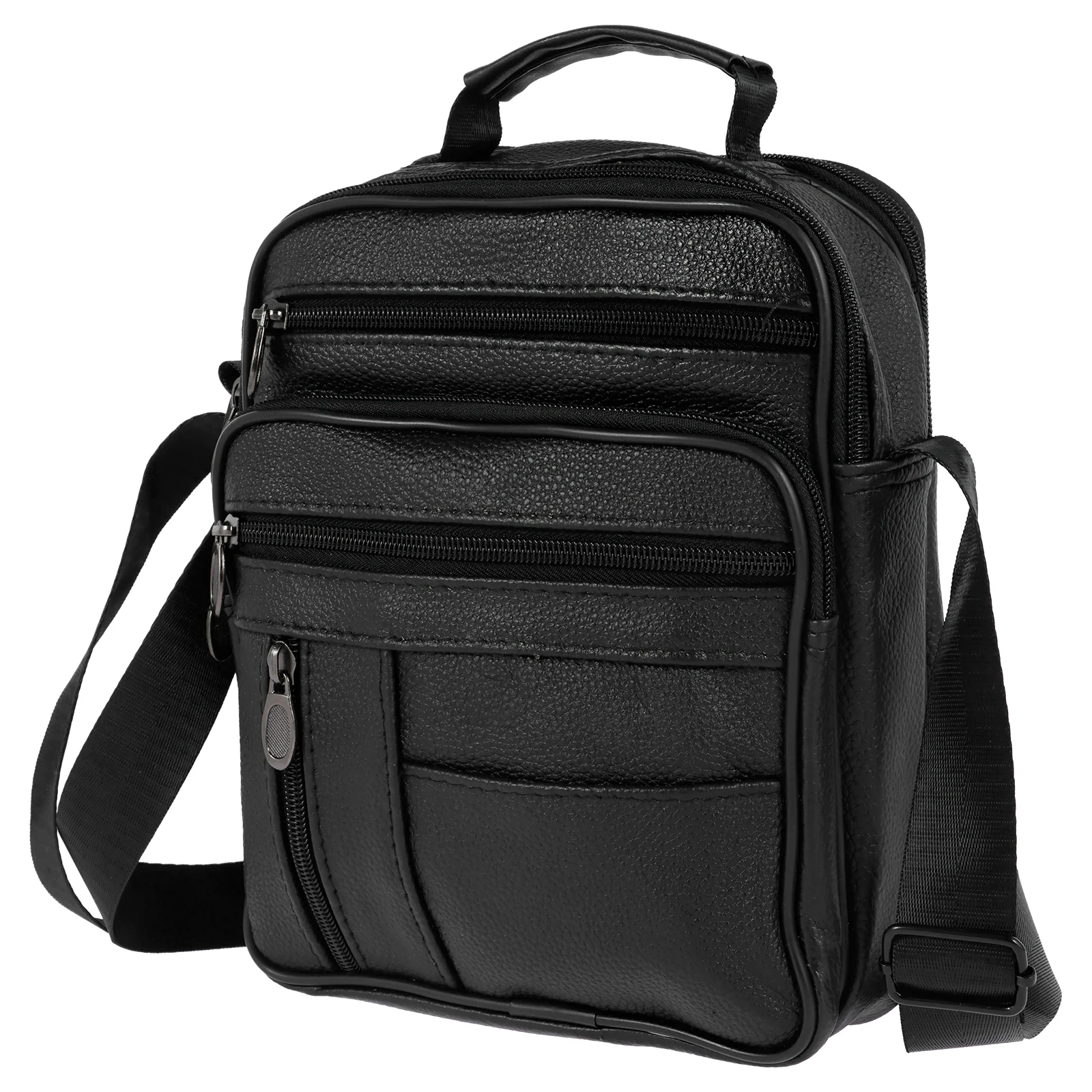 

Leather Shoulder Bag for Men Small Crossbody Backpack Shoulder Bag with Adjustable Shoulder Straps PU Leather Chest Bag Daypack