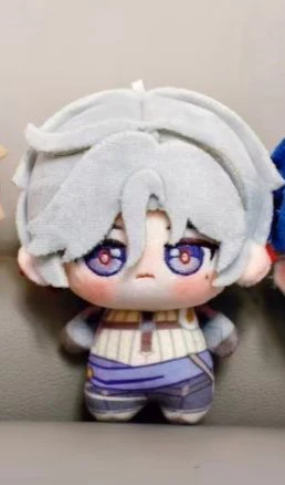 10cm Genshin Impact Illuga Varka Flins Plushie Stuffed Doll Toys Illuga Plush Pendant Keychain Doll Birthday Xmas Gifts - Image 4