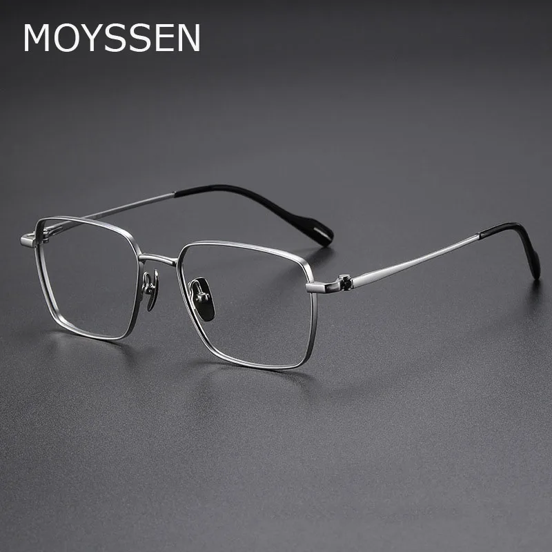 

Business Men Classic Big Square Myopia Glasses Frame Male Large Pure Titanium Spectacles Can Customize Reading Multi-Focal