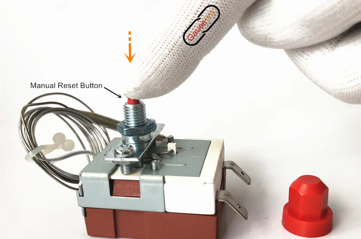 Kapillarthermostat, Glühbirne, Thermometer, fest, hohe Temperatur, Sicherheitsbegrenzer, Steuerschalter, manueller Reset, TSR – für Ofenheizung – Detail 21
