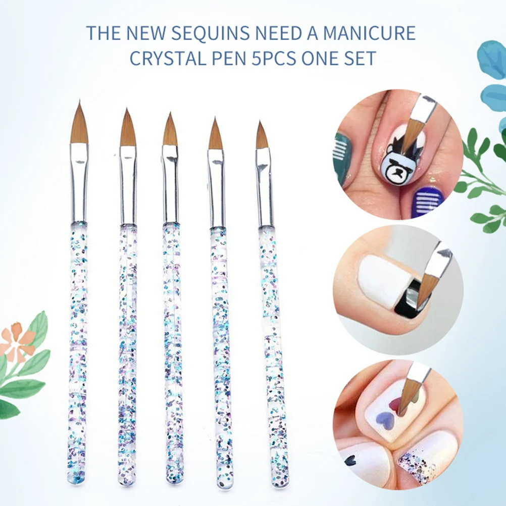 10 قطع من فرش أقلام تزيين الأظافر المتينة، مجموعة أدوات مانيكير أساسية تقلل الوقت، تصميم محمول، هدية رائعة لمحبي الأظافر