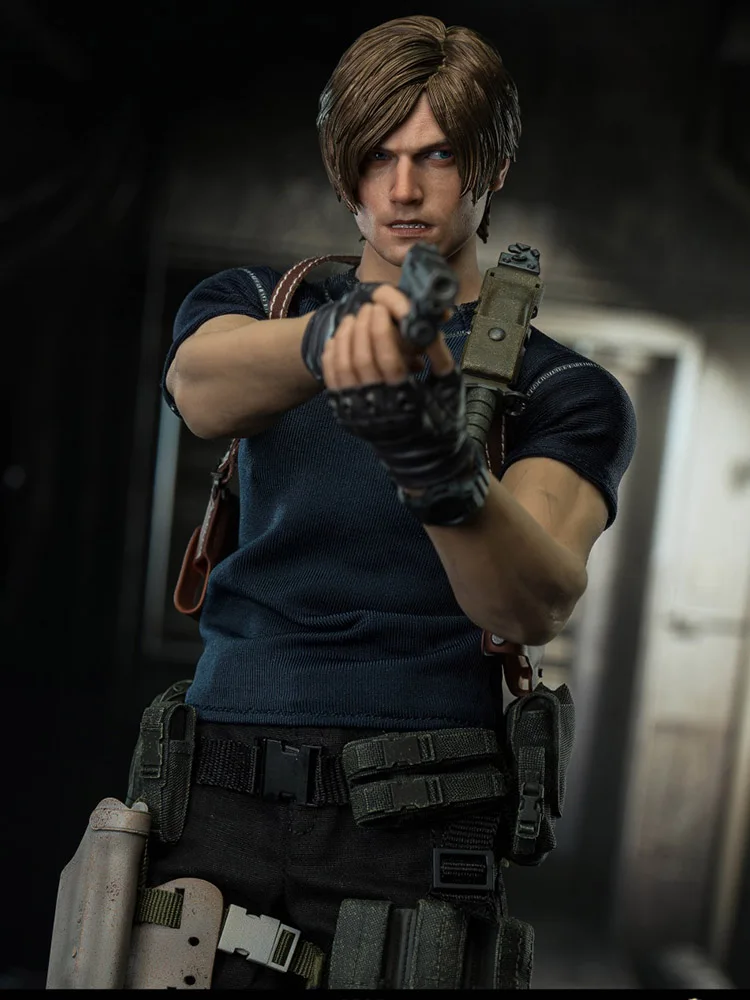 MTTOYS017 Leon Kennedy 1/6 Figura de ação olhos móveis cabeça substituível design 12 Polegada modelo de soldado colecionável coleção de presentes
