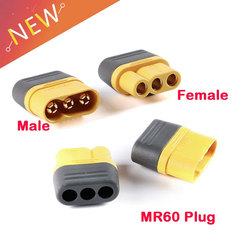 Amass MR60 Plug 3.5mm 3 core Connector T plug Interface Connector Sheathed with Protector Cover for RC Model