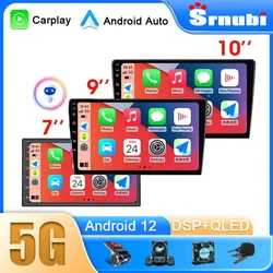 Srnubi 2 din 7 9 10'' Android 12 Dla Toyota VW Kia Nissan Honda Lada Ford Radio samochodowe Odtwarzacz multimedialny Carplay Stereo 4G GPS DVD