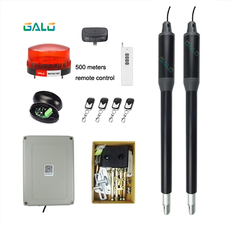Wifi Controller AC220V Elektrische Lineaire Actuator 300kgs Motor Motor Systeem Automatische Draaipoort Opener Met Dual Dikke Armen Kit