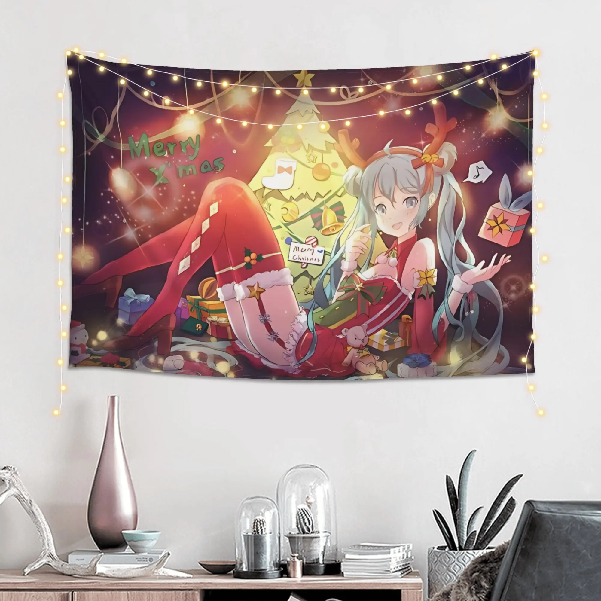 Your Christmas Gift  Hatsune Miku Cutecore Tapestry Room decoration  Home Decoration Tapestry Decor Accessories Cute Room Decor