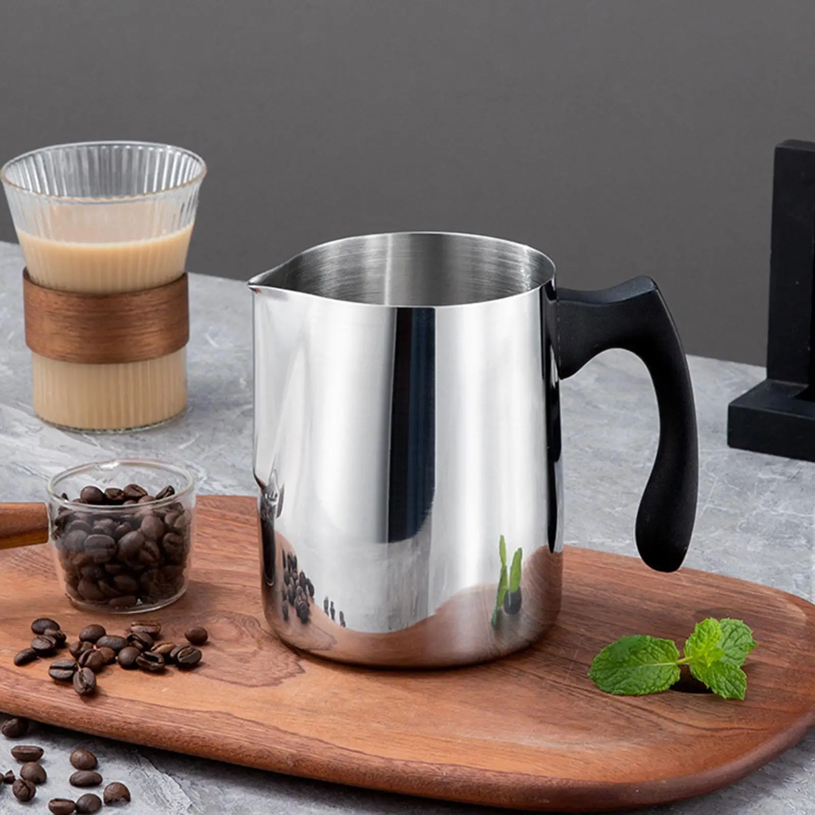 Чашка для эспрессо Latte Art, подогреватель молока, горшок с гладкой поверхностью, простой в использовании кувшин для вспенивания молока, кувшин, латте, соус, нагревательные соусы, граvies