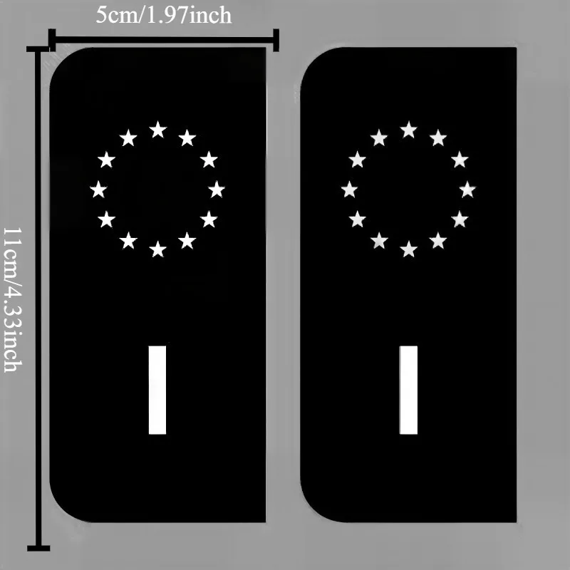 2Pcs/Set Paris Ile-de-France License Plate Stickers 75/95, French Regional Flag Emblem Waterproof Vinyl Decals