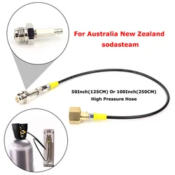 New Australia and New Zealand Soda & Stream to External Co2 Tank Adapter and Hose Kit Quick Disconnect Connector