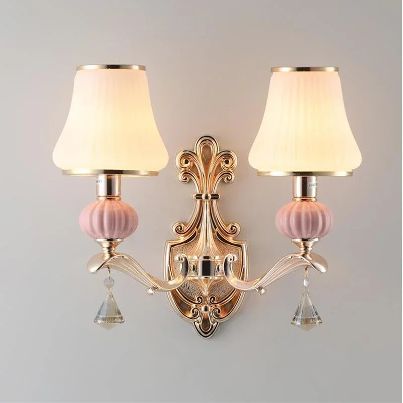 BERTH  Luxury Crystal Wall Lamp European Living Room Bedroom Bedside Lamp Background Wall Corridor Villa Hotel Lighting image 3