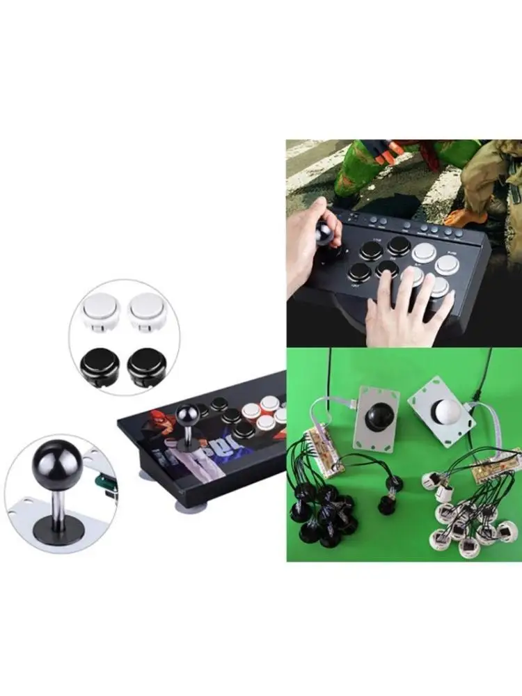 

652F Quality DIY Arcade Game Handle Pins Joystick SANWA Push Button Delay USB Board Wire Set For PC Raspberry