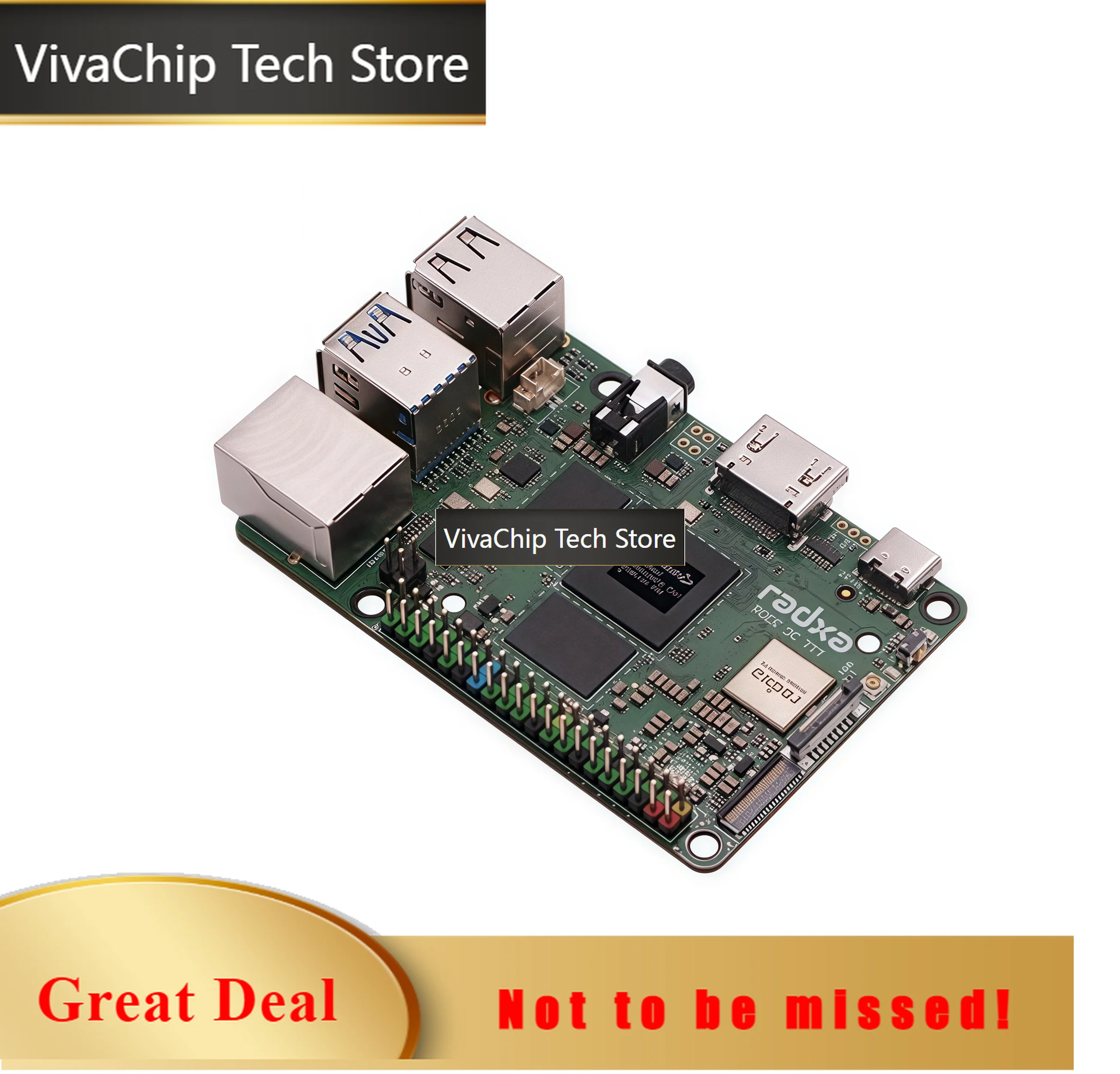 VivaCTRadxa ROCK 5C RK3588S2/RK3582 Single-Board Computer Development Board For Raspberry Pi 5