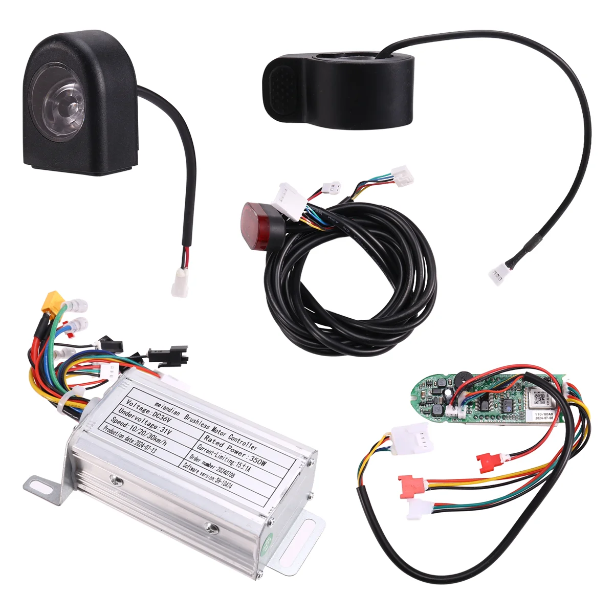 

36V 350W Brushless Controller+Bluetooth Meter+Light+Accelerator Kit for M365/M365 Pro Electric