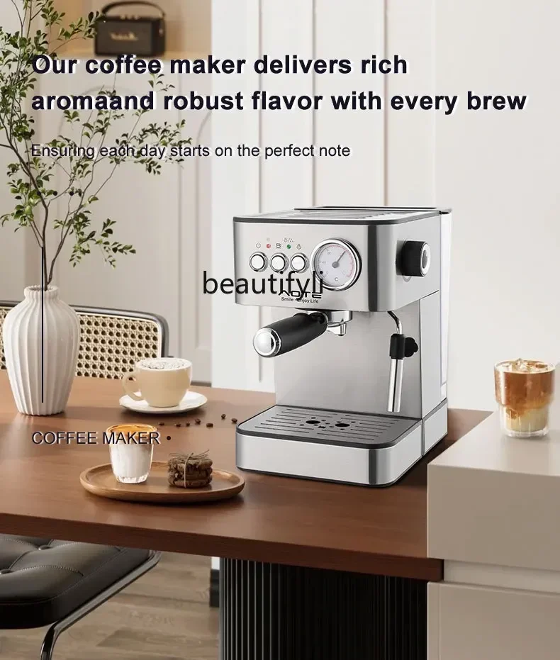 

smt61 Cross-border Small Espresso Machine Grinding Integrated Semi-Automatic Coffee Machin
