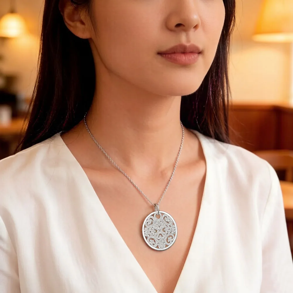 Pendant White Ornament Pave Brand Fashion Jewelry Europe 925 Sterling Silver Romantic Accessories Gift For Women