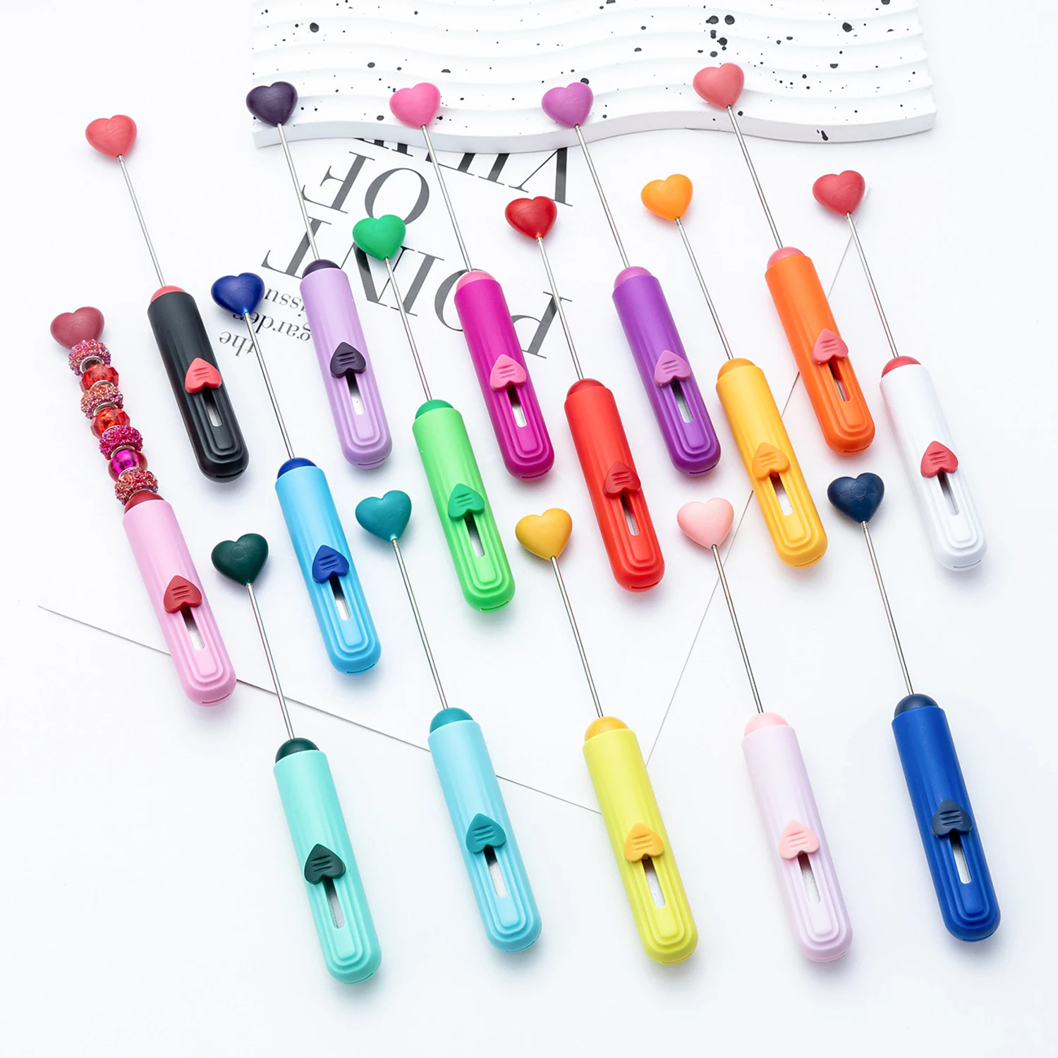 16-80Pcs Portable Heart DIY Beaded Box Opener – Retractable Parcel Cutter and Cutting Tool for Crafts & School