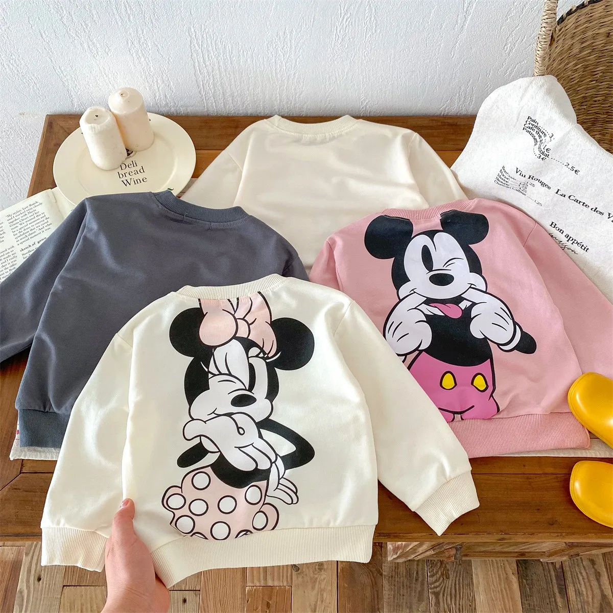 0-4year Girl\'s Clothes Tops Long Sleeved Loose Spring Sweatshirt Fashion Cartoon Printed Cute Children\'s Wear Hoodies O-neck