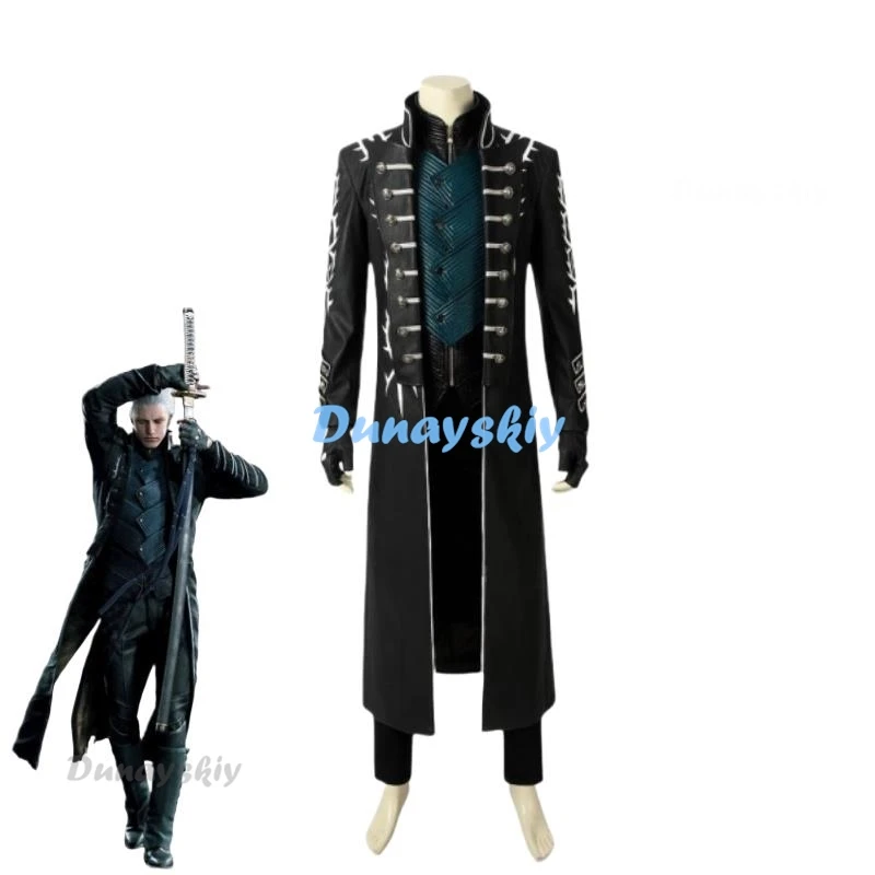 Devil May Cry 5 Adult Woman Disguise Vergil Cosplay Anime Cosplays Women's Costumes Halloween Costume Figures Men's Custumes Kid